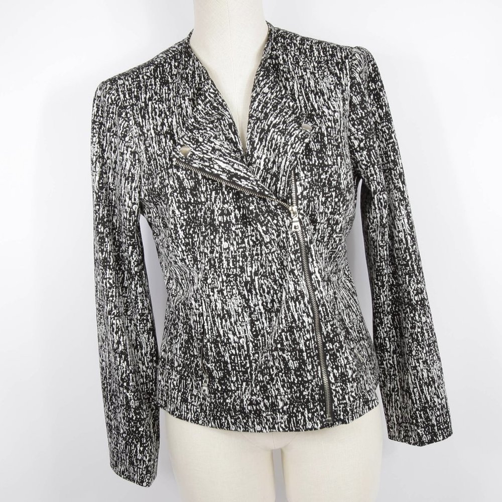 Alice Hope Blazer Zip Bomber Jacket B&W Medium